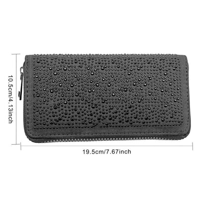 Hot Diamond Single Pull Square Purse Black