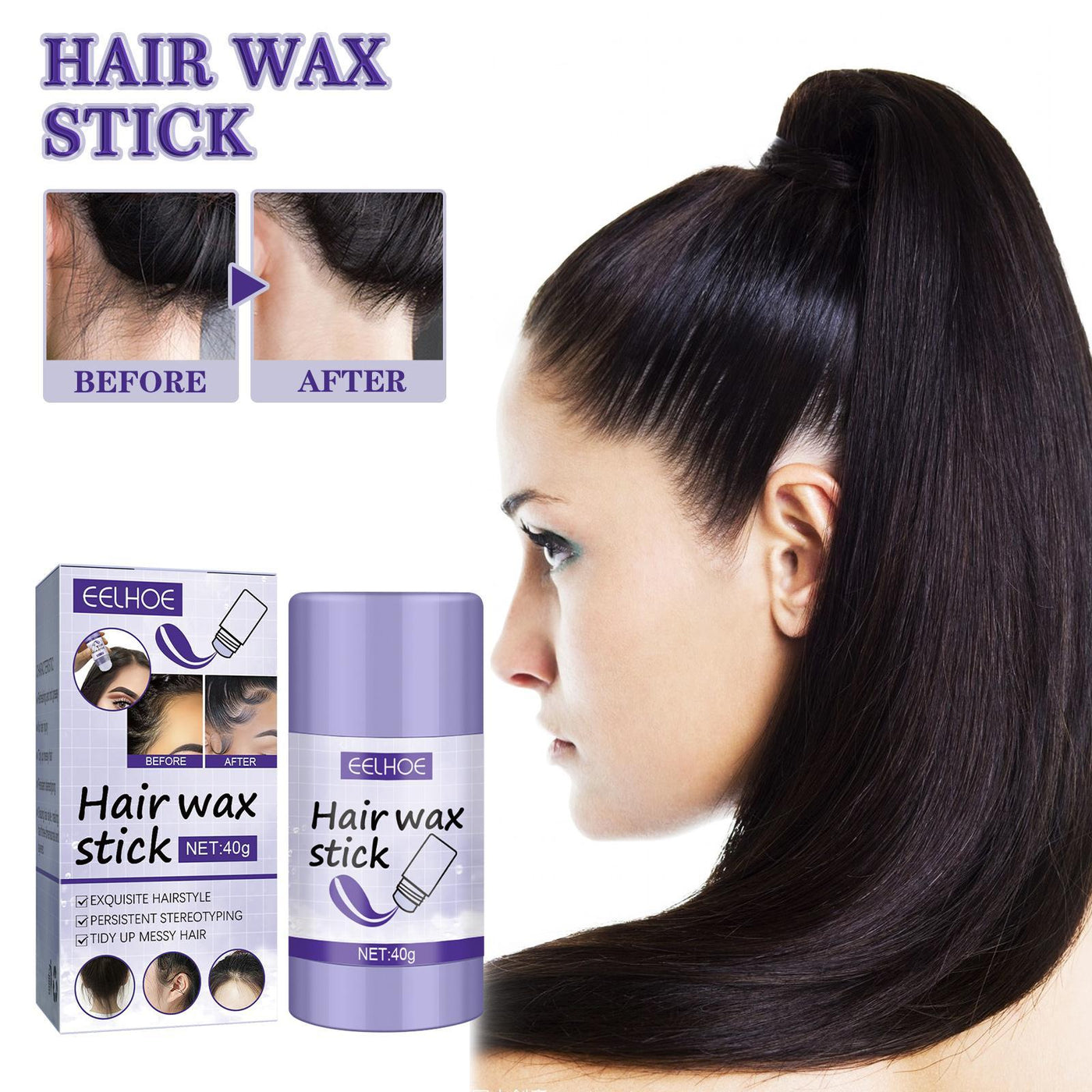 Broken Hair Polishing Wax Stick