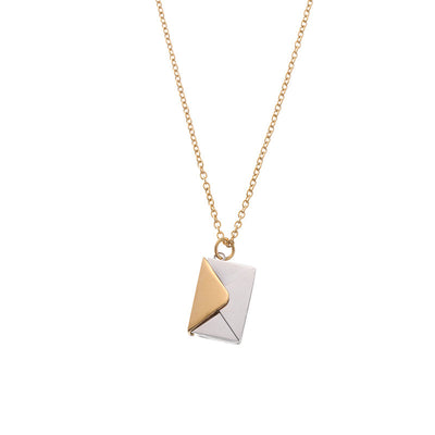 Envelope Love Letter Necklace Clavicle Chain