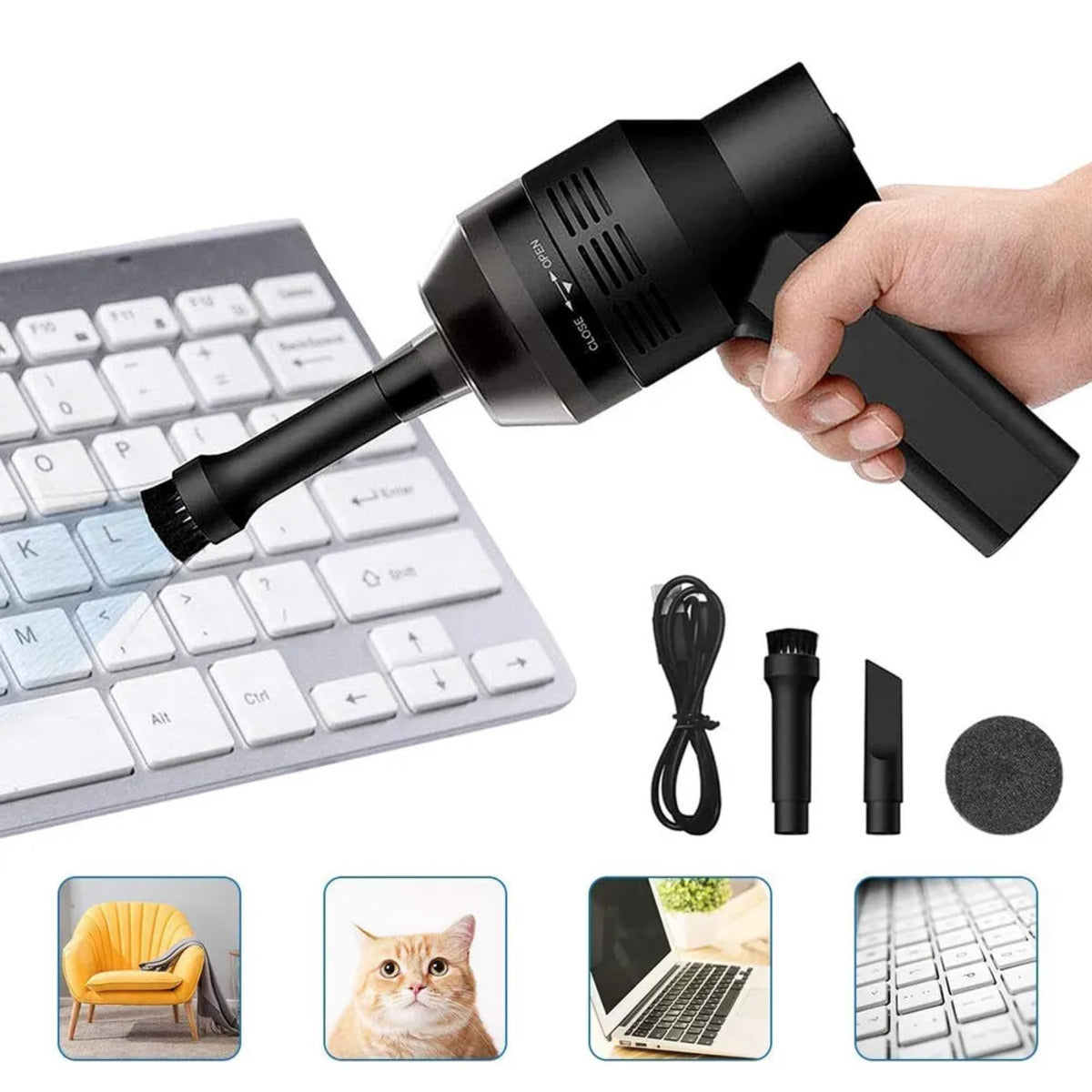 Portable Cordless Electric Air Duster for PC Keyboard