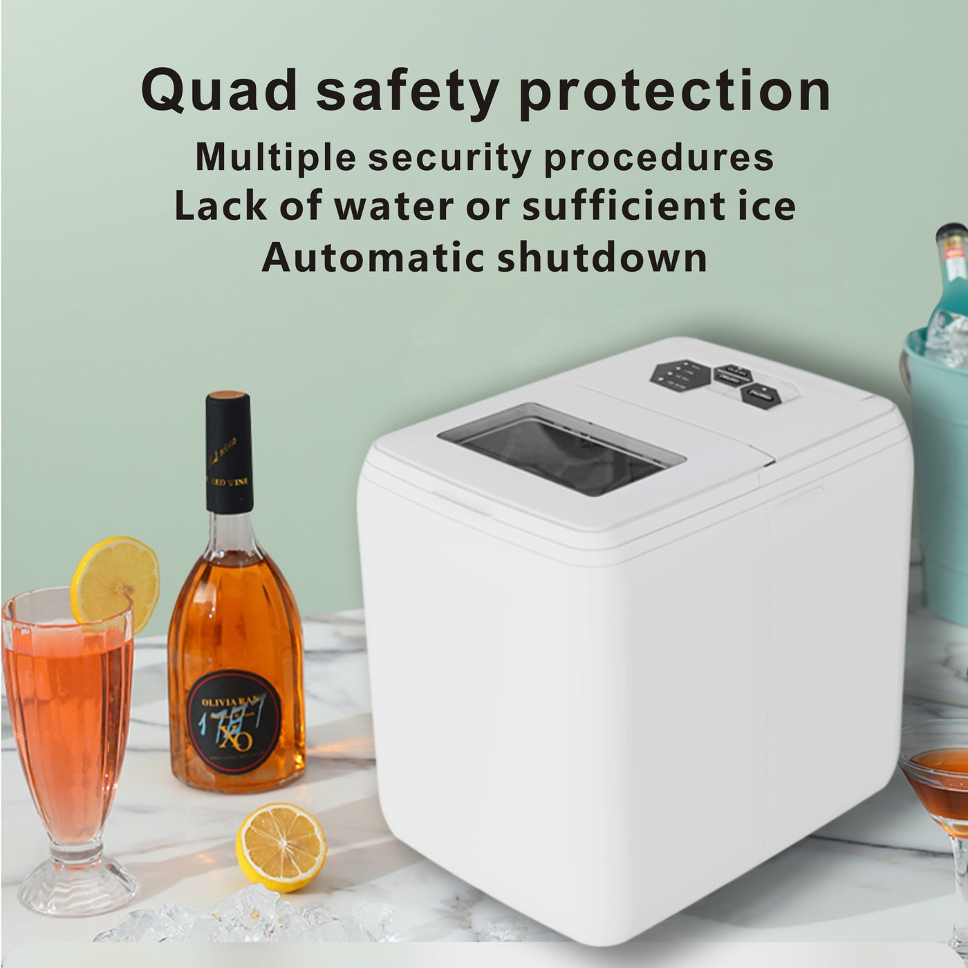 Ice Maker Countertop 44LBS Home Use and Outdoor Use