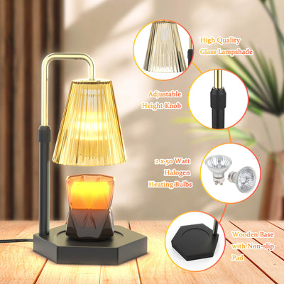 Candle Warmer Lamp Dimmable and Timer, Adjustable for Jar Scented Candles