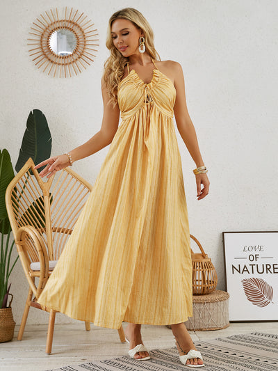 Bohemian Halter Maxi Dress