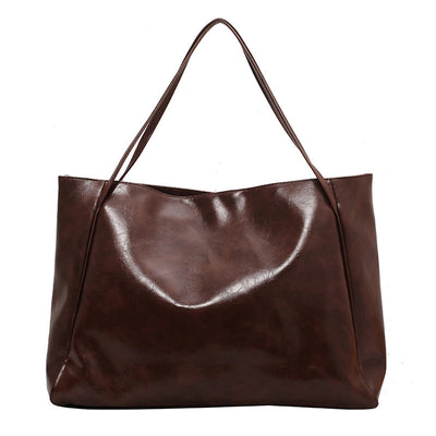 Large Capacity Retro Casual Soft Leather Shoulder Bag