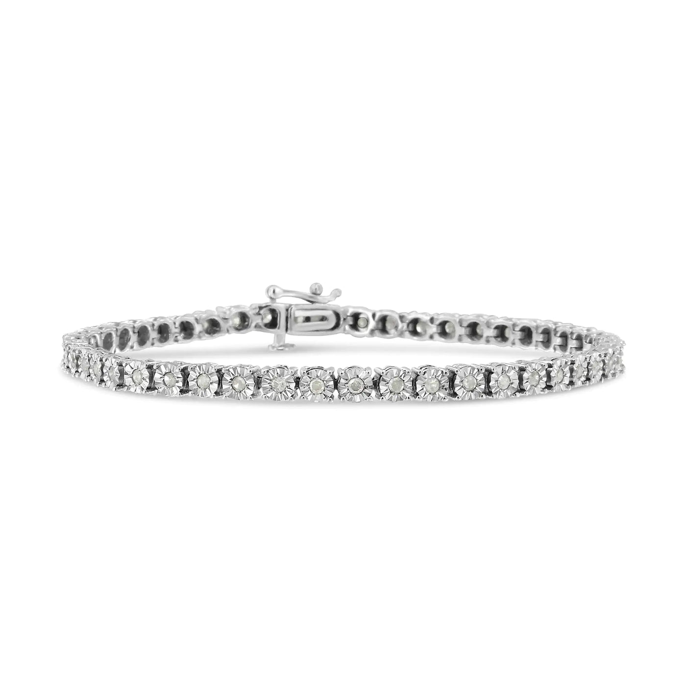 White Gold Round-Cut Diamond Bracelet