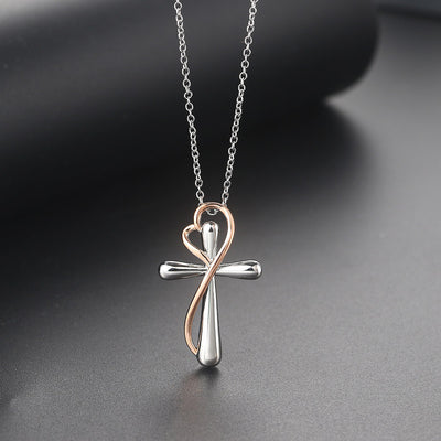 Heart-shaped Cross Necklace