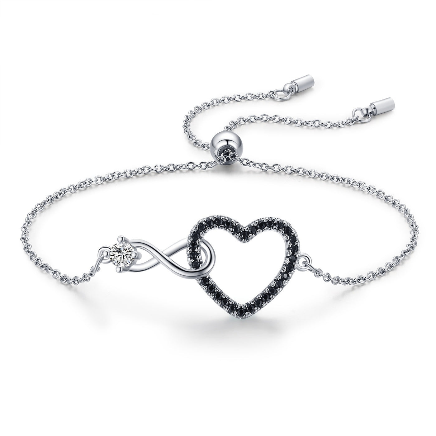 Heart-Shaped Zircon Decoration Bracelet