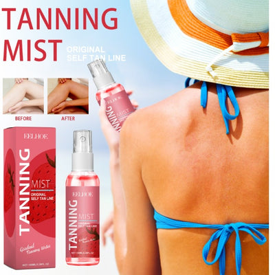 Strawberry Tanning Mist Spray and Moisturizing Skincare