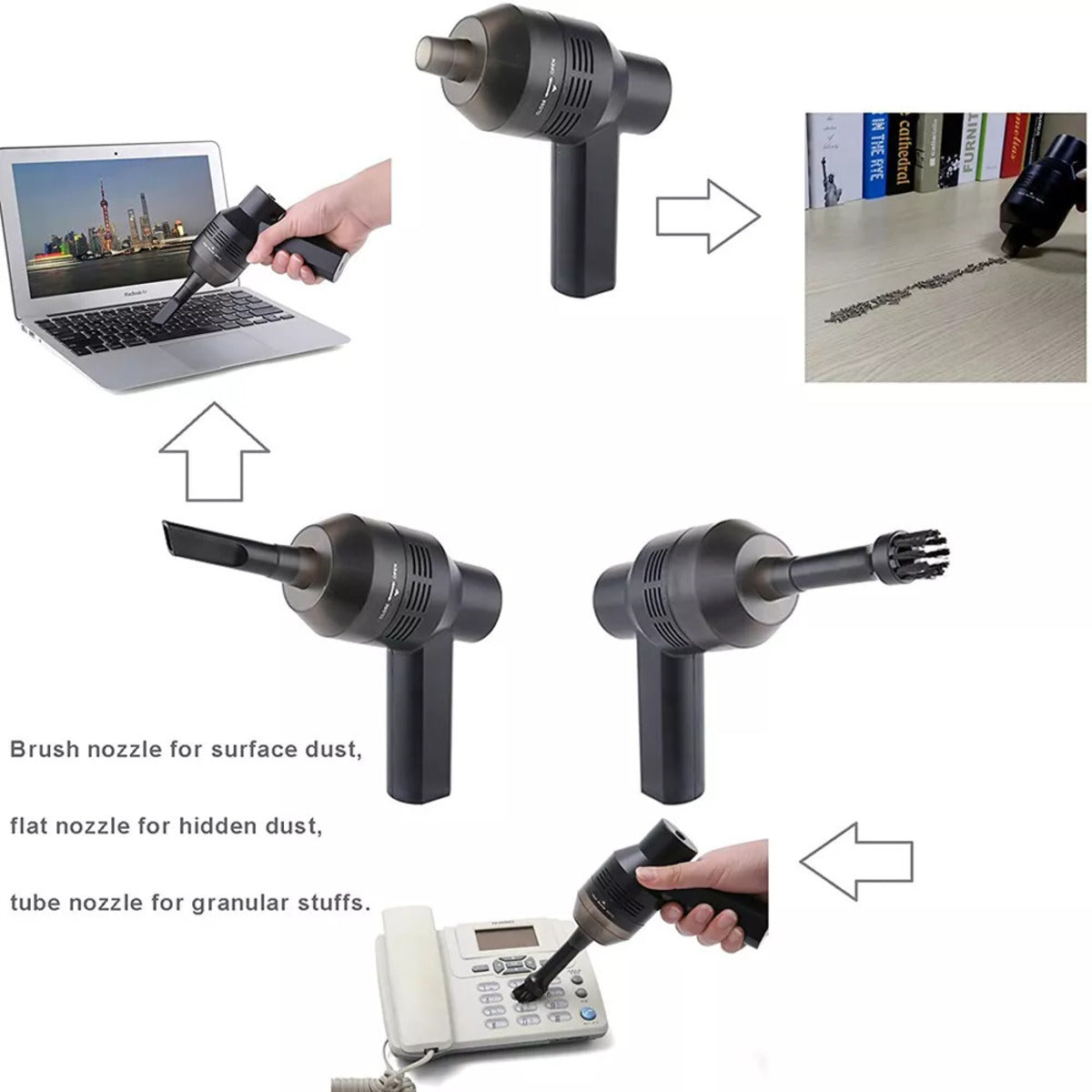 Portable Cordless Electric Air Duster for PC Keyboard