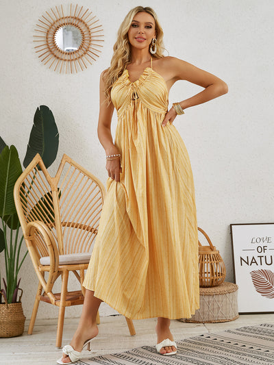 Bohemian Halter Maxi Dress