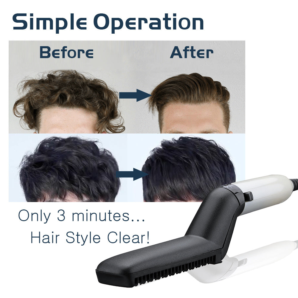 Electric Hair Straightener Brush, Detangling, Multifunctional Beard and Hair Curling Curler