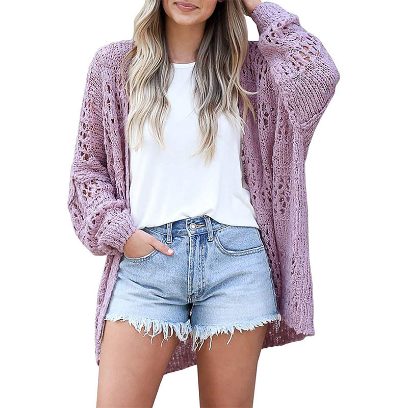 Long-sleeved Lightweight Loose Cardigan Sweater