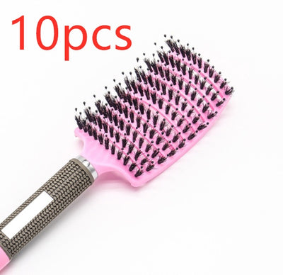 Womens Detangler Hair Brush Bristle Nylon Scalp Massage Teaser