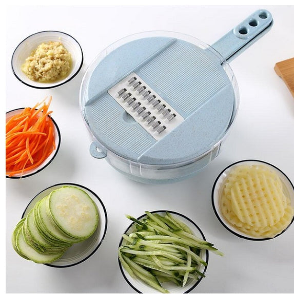 8-in-1 Mandoline Slicer, Vegetable Slicer, Potato Peeler, Carrot/Onion Grater with Strainer, Vegetable Cutter Kitchen Accessory