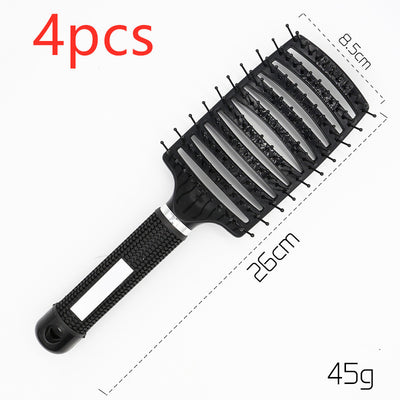 Womens Detangler Hair Brush Bristle Nylon Scalp Massage Teaser