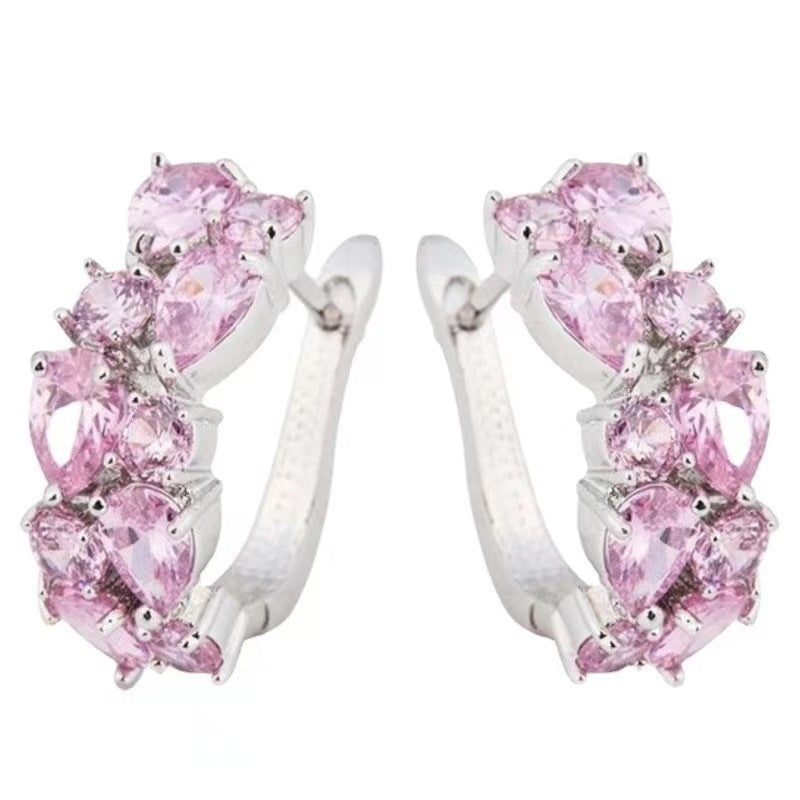 Diamond Crystal Zircon Ear Clip Luxury Earrings