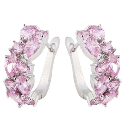 Diamond Crystal Zircon Ear Clip Luxury Earrings