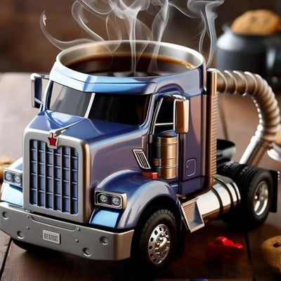 Durable Handcrafted Coffee Cup Semi-trailer Truck