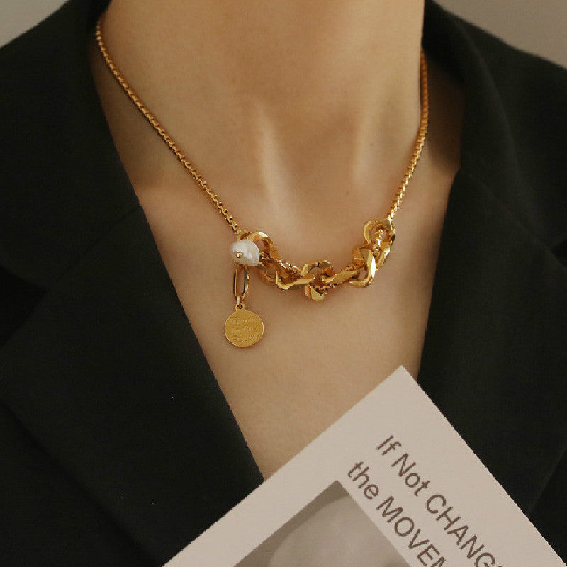 Hip Hop Clavicle Chain Fashion Gold Necklace