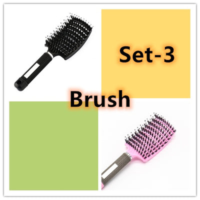 Womens Detangler Hair Brush Bristle Nylon Scalp Massage Teaser