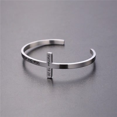 Special Titanium Steel Bracelet with Lettering