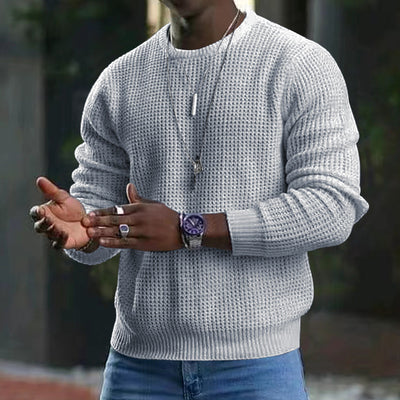 Men's New Youth Round Neck Long Sleeve Pullover Sweater