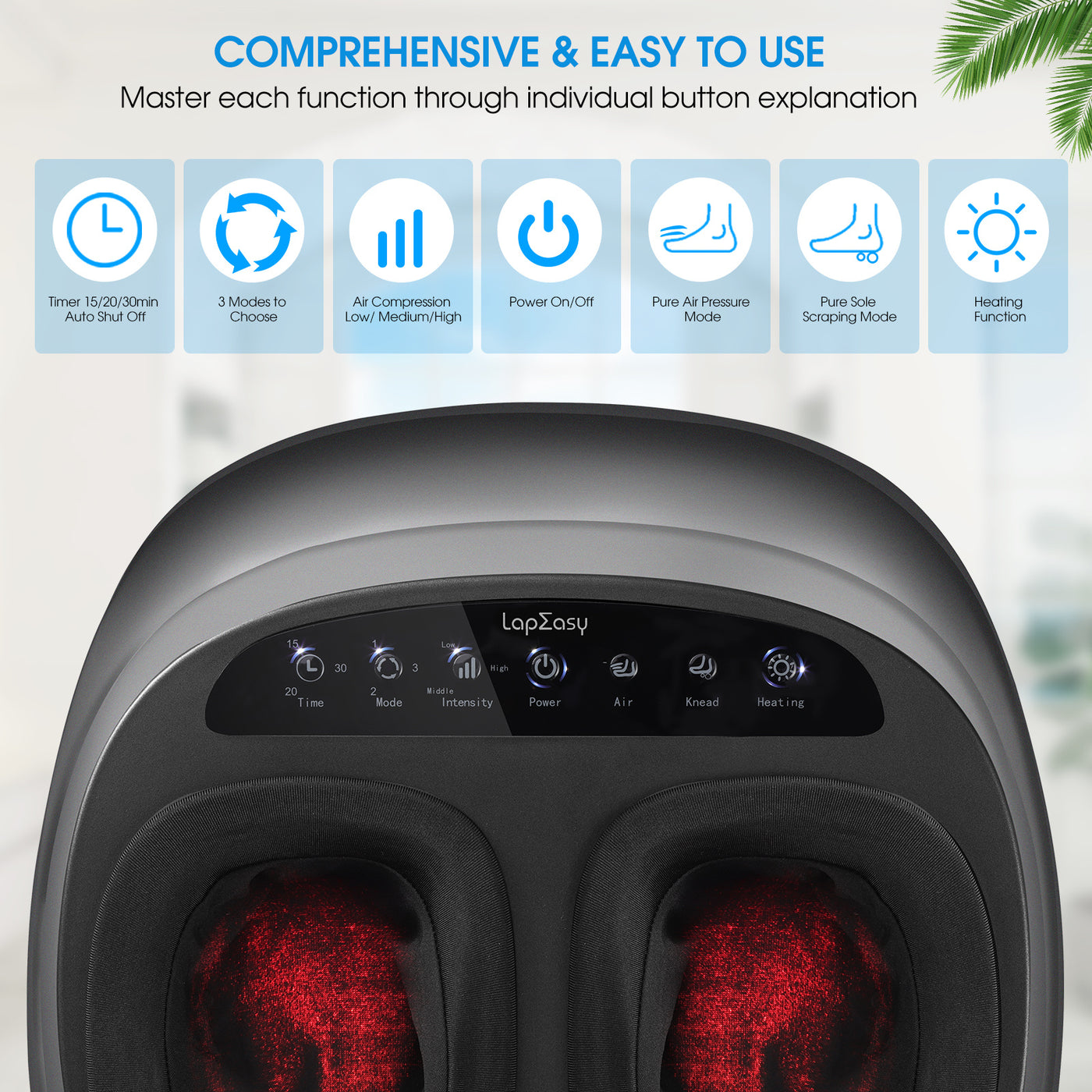 Foot Massager Machine With Heat and Massage for Home and Office Use