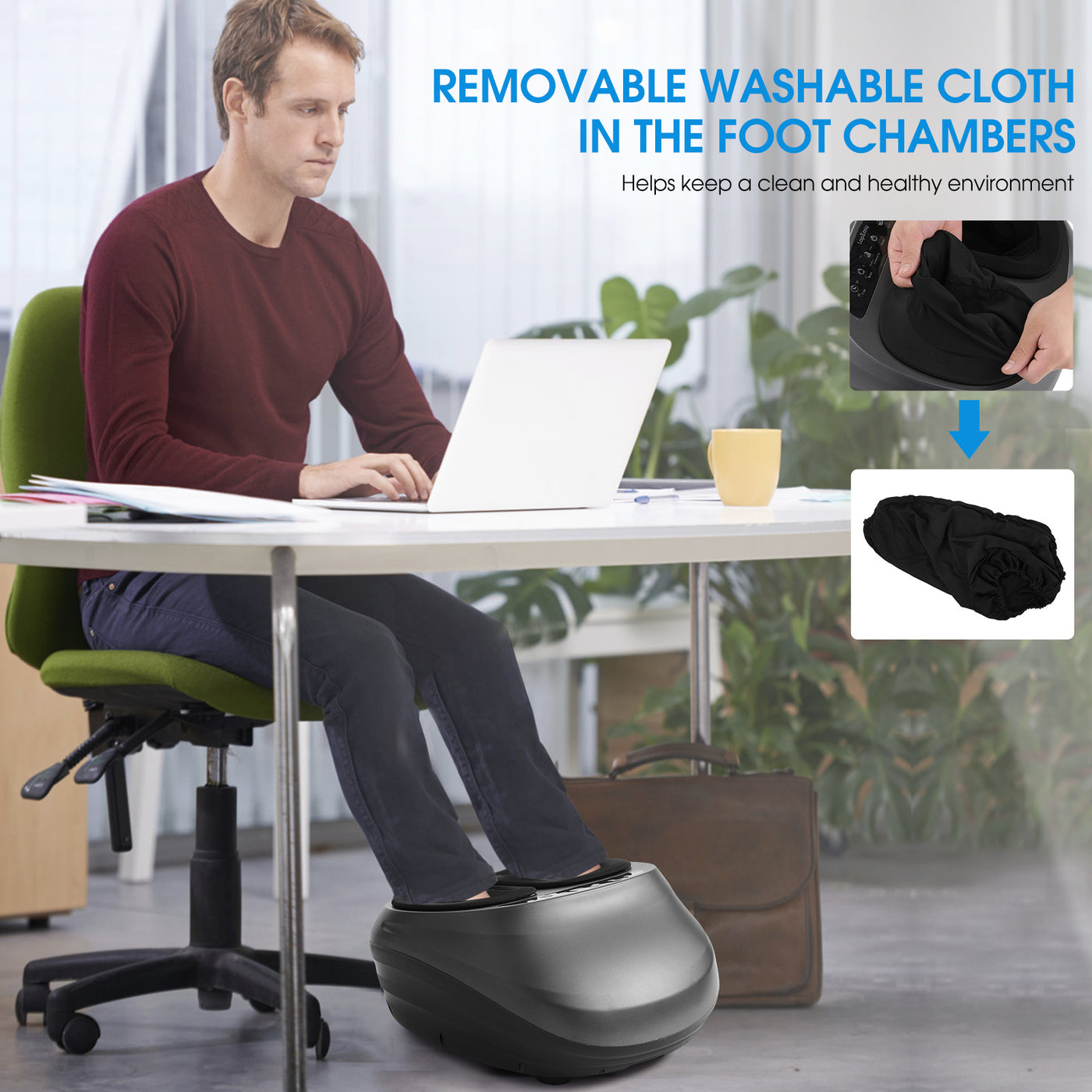 Foot Massager Machine With Heat and Massage for Home and Office Use