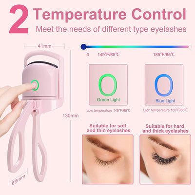 Portable Rechargeable Electric Heated Eyelash Curler