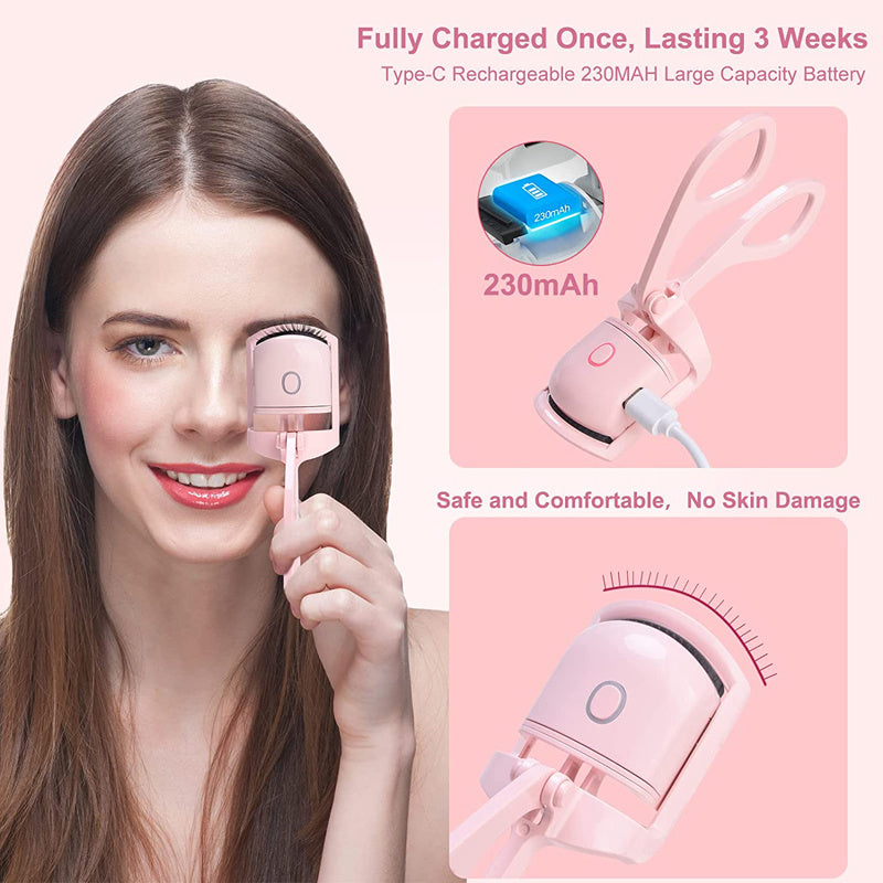 Portable Rechargeable Electric Heated Eyelash Curler