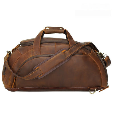 Men's Retro Cowhide Outdoor Large Capacity Travel Bag