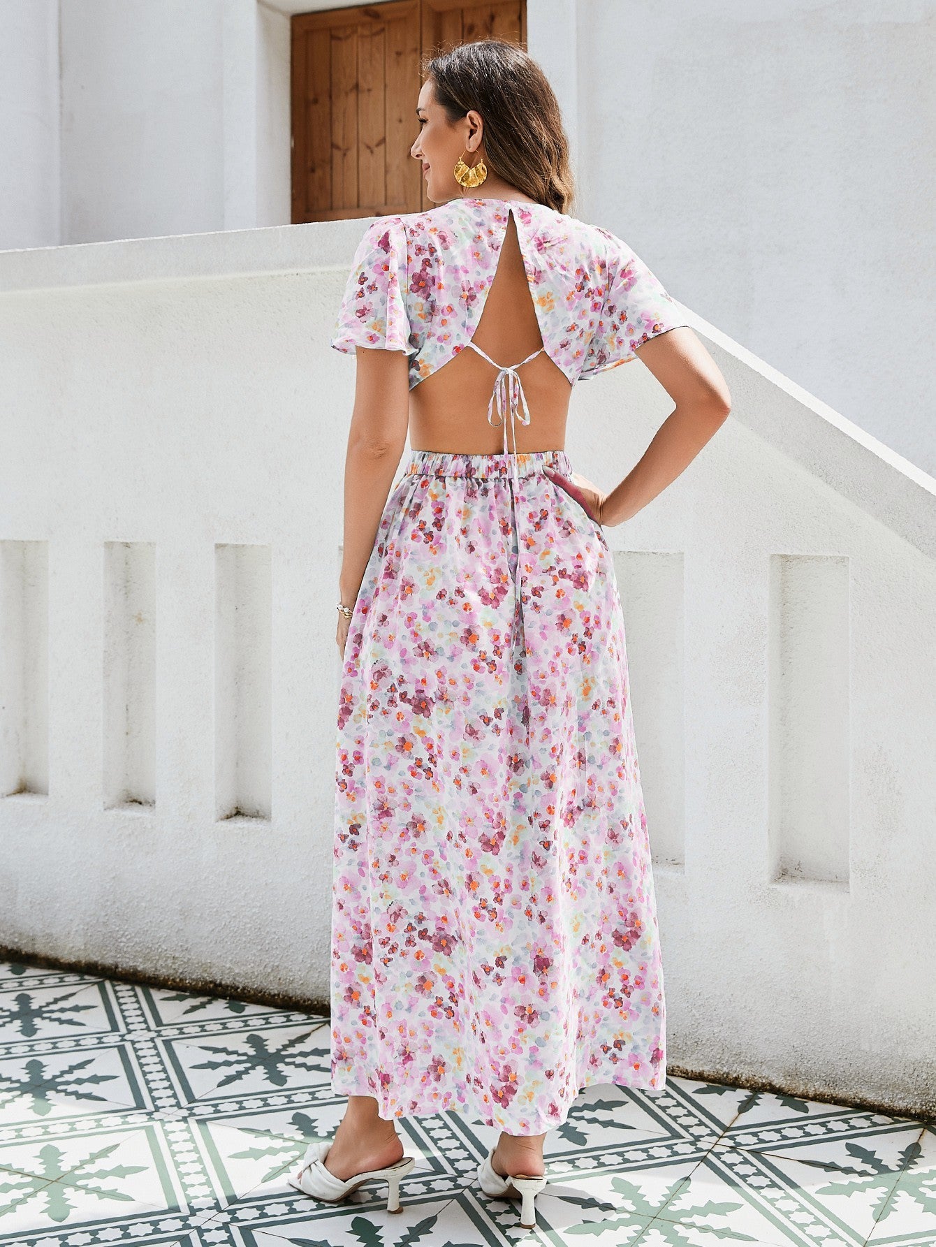 Women's Floral Print Maxi Dress