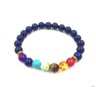 Agate Molten Rock 8mm Energy Volcanic Stone Chakra Colorful Beads Bracelet String