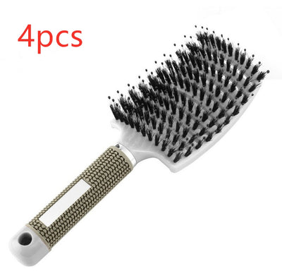 Womens Detangler Hair Brush Bristle Nylon Scalp Massage Teaser