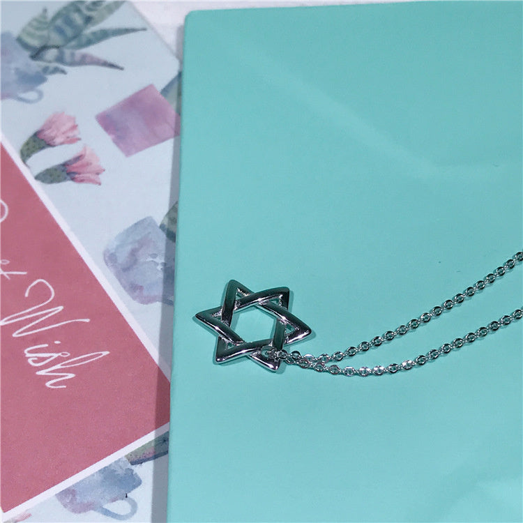 Star Shaped Silver Necklace