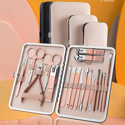 Professional Nail Care Set – Stainless Steel Clippers, Trimmers & Pedicure Tools