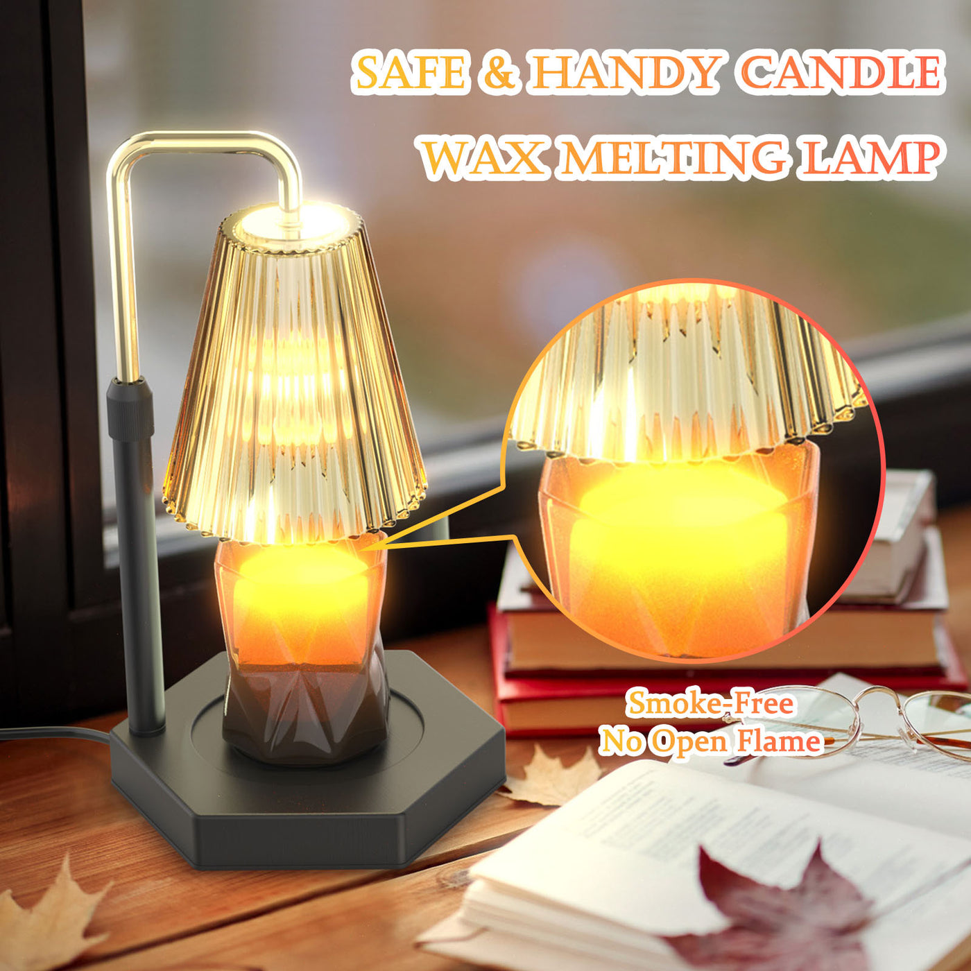 Candle Warmer Lamp Dimmable and Timer, Adjustable for Jar Scented Candles