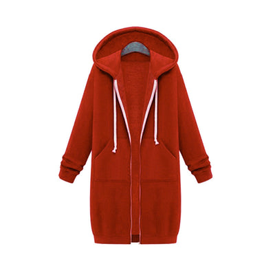 Hooded Long Sleeve Fleece Sweater