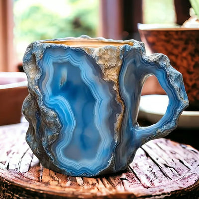 400ml Resin Mineral Crystal Coffee Mug with Handle