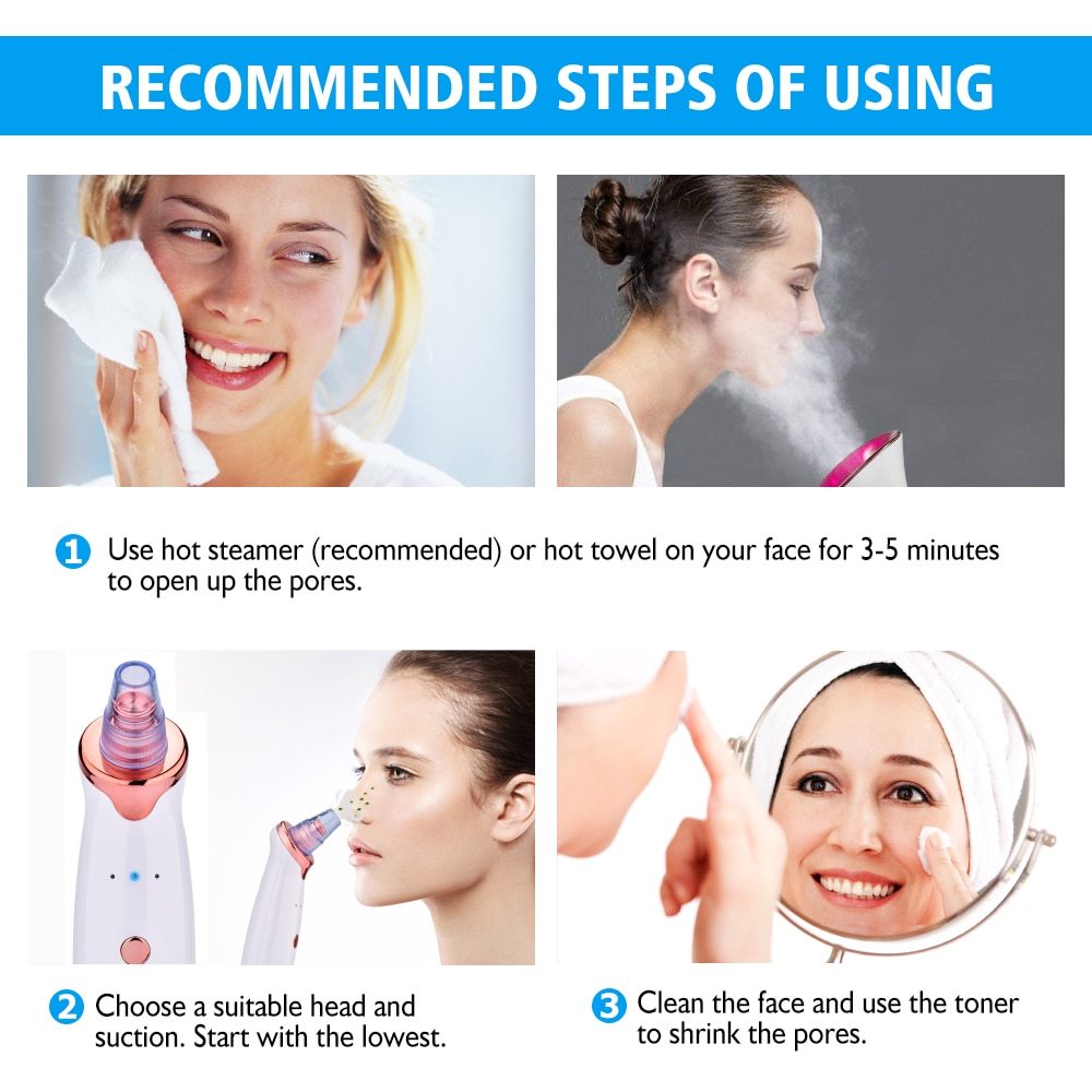 Electric Suction Facial Washing Instrument , Acne Cleaning Blackhead Suction Instrument