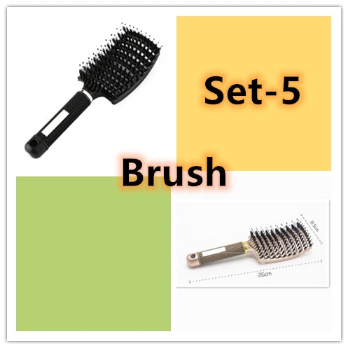 Womens Detangler Hair Brush Bristle Nylon Scalp Massage Teaser