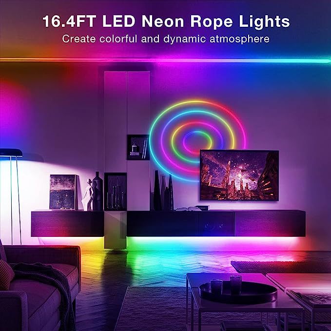 Bluetooth Neon Illusion Rope Light 24V-84D16.4ft