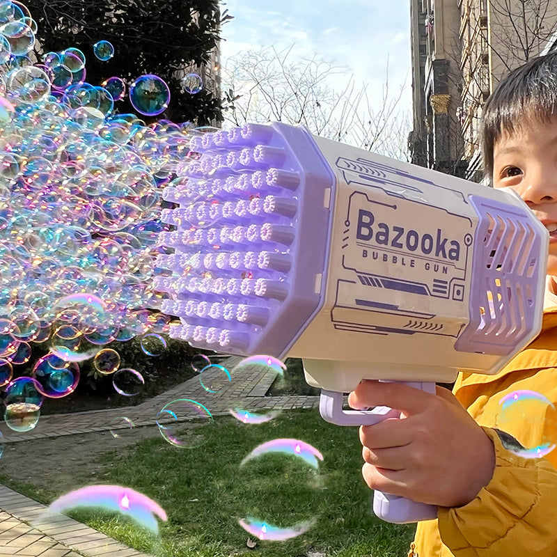 Bubble Gun Rocket 69 Holes Soap Bubbles Machine Gun