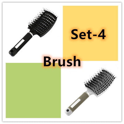 Womens Detangler Hair Brush Bristle Nylon Scalp Massage Teaser