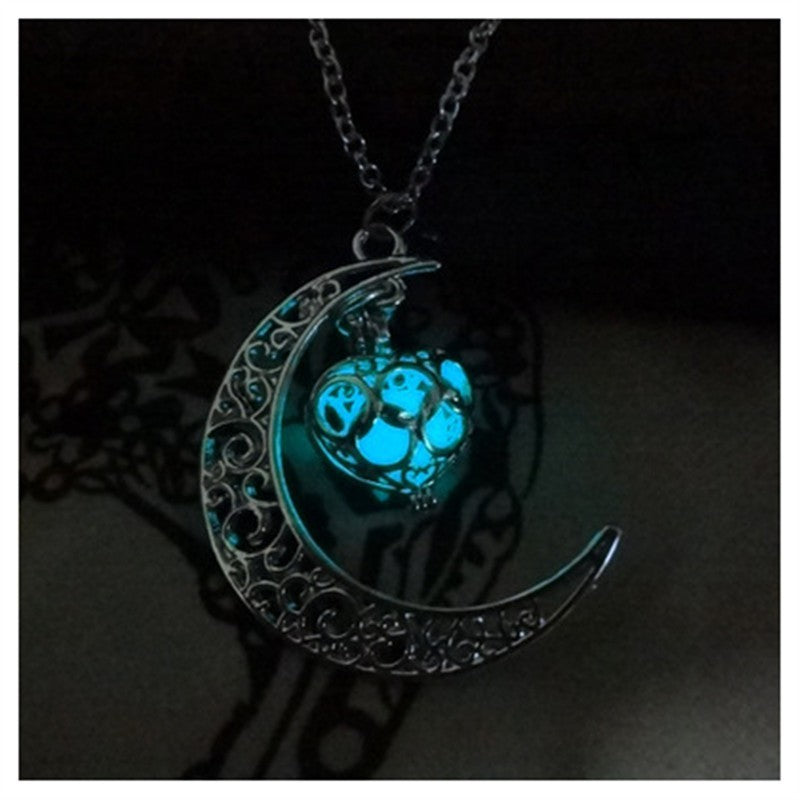 Glowing Silver Plated Chain Necklace