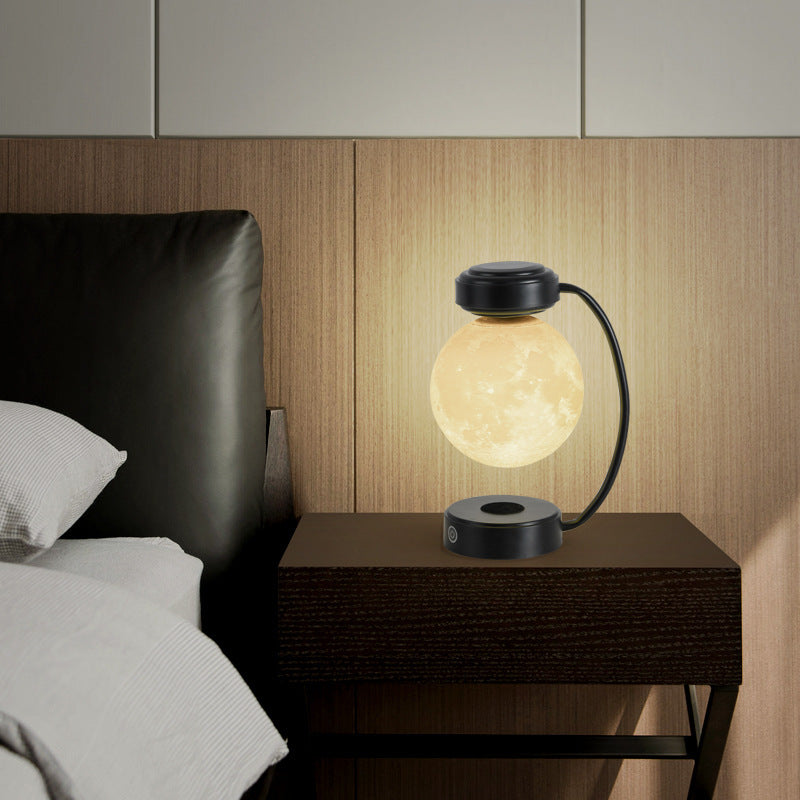 3D LED Moon Night Light Wireless Magnetic Levitating Rotating Floating Ball Lamp