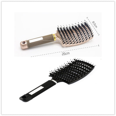 Womens Detangler Hair Brush Bristle Nylon Scalp Massage Teaser