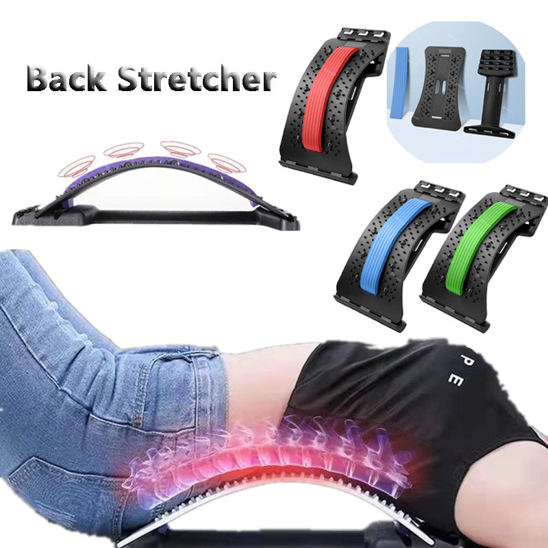 Back Stretcher, Adjustable Back Cracker, Massage Waist Neck Fitness Lumbar Cervical Spine Support Pain Relief