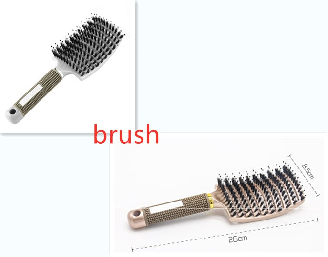 Womens Detangler Hair Brush Bristle Nylon Scalp Massage Teaser