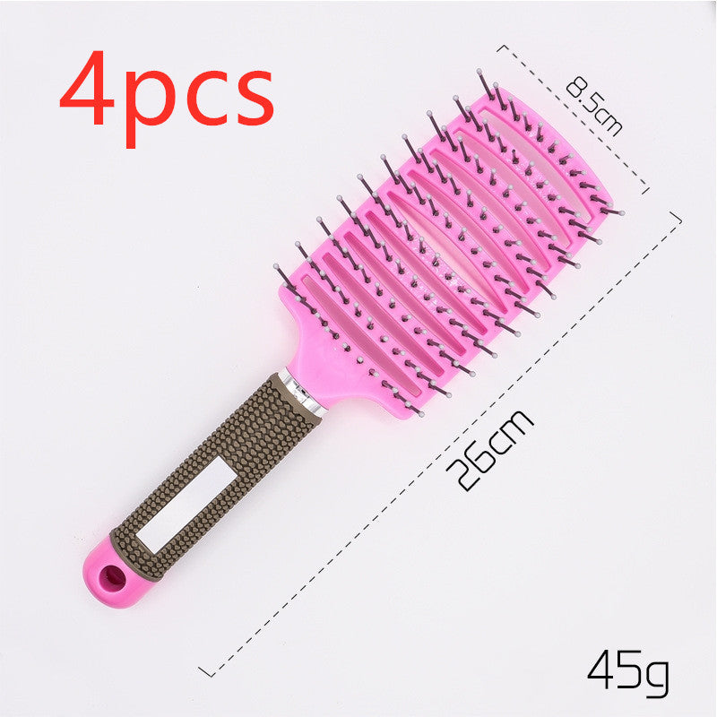 Womens Detangler Hair Brush Bristle Nylon Scalp Massage Teaser